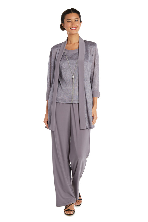 r&m richards Faux Two-Piece Pant Set with Metallic Details