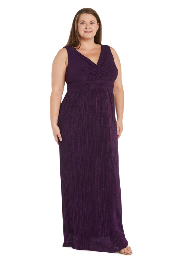 R&m Richards Flyaway 3/4 Sleeve Jacket Over Long Dress - Plus