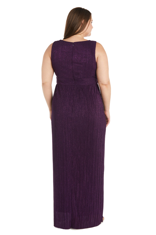 R&m Richards Flyaway 3/4 Sleeve Jacket Over Long Dress - Plus