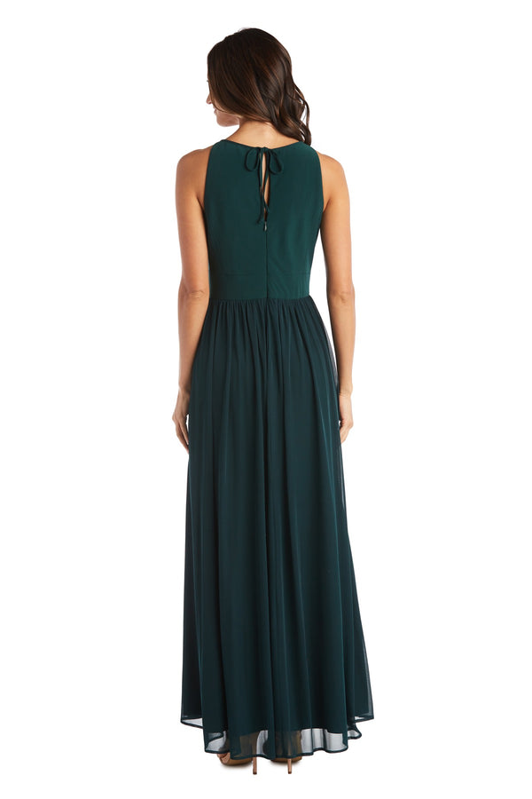 R&m Richards Maxi Dress With Keyhole Cutout Halterneck And Flowing Skirt