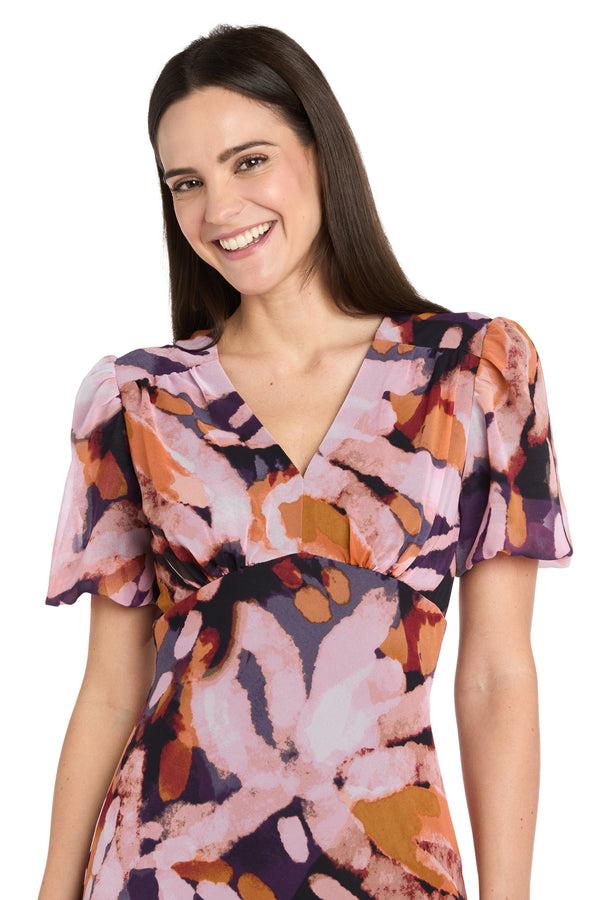 R&m Richards Meadow Whisper Empire Waist Midi Dress