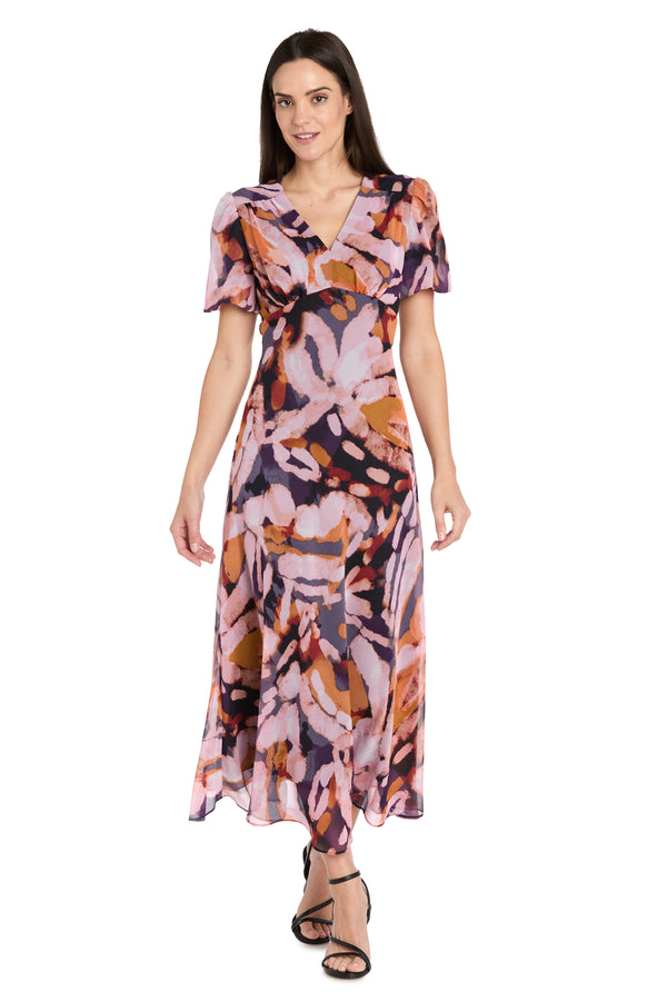 R&m Richards Meadow Whisper Empire Waist Midi Dress