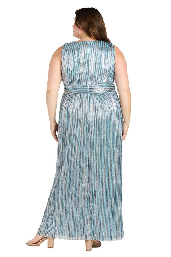 R&m Richards Metallic Platter Dress With Removable Sheer-Sleeve Jacket - Plus