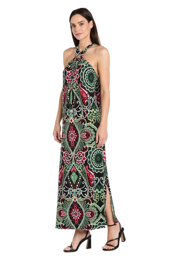 R&m Richards Mystic Flow Patterned Maxi Dress - Petite