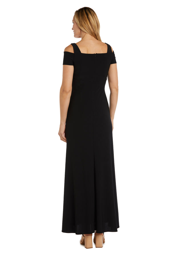 R&m Richards Nightway Full Length Evening Gown With Slit
