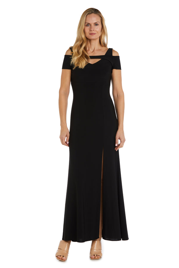 R&m Richards Nightway Full Length Evening Gown With Slit