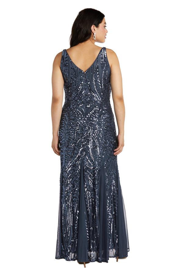 R&m Richards Nightway Full Length Sleeveless Embellished Dress