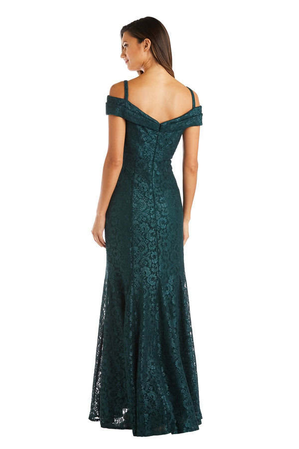 R&m Richards Off The Shoulder Fishtail Evening Gown - Petite