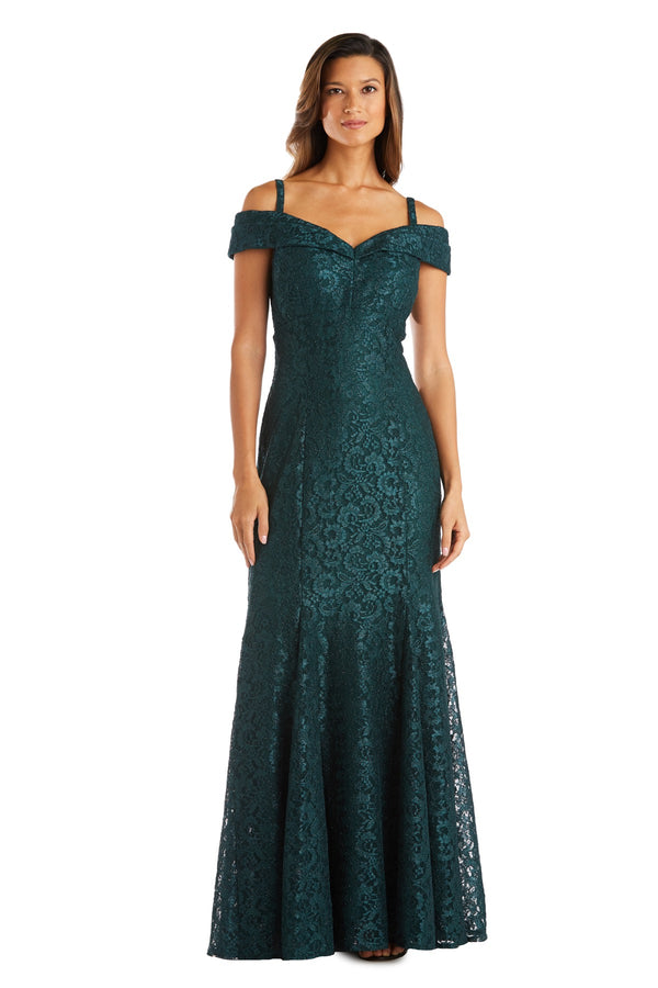 r&m richards Off the Shoulder Fishtail Evening Gown - Petite