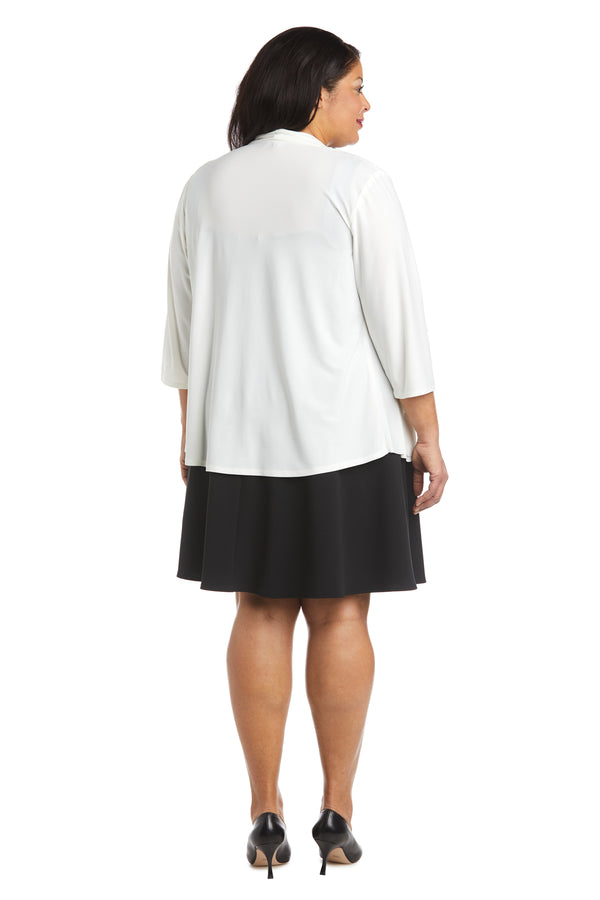 R&m Richards 3/4 Sleeve Swing Shrug - Plus