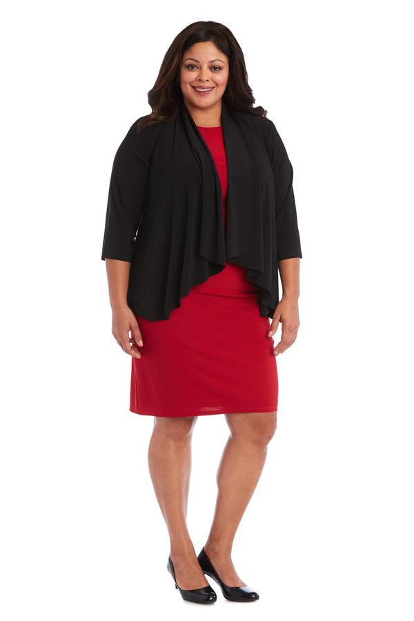 R&m Richards 3/4 Sleeve Swing Shrug - Plus