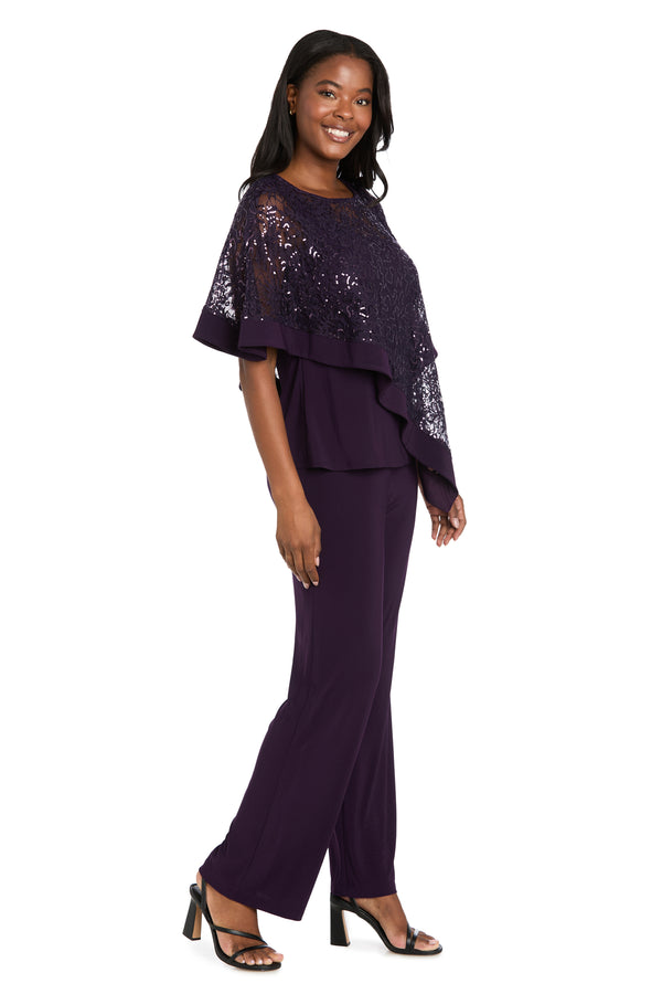 R&m Richards Asymmetric Poncho And Pant Set