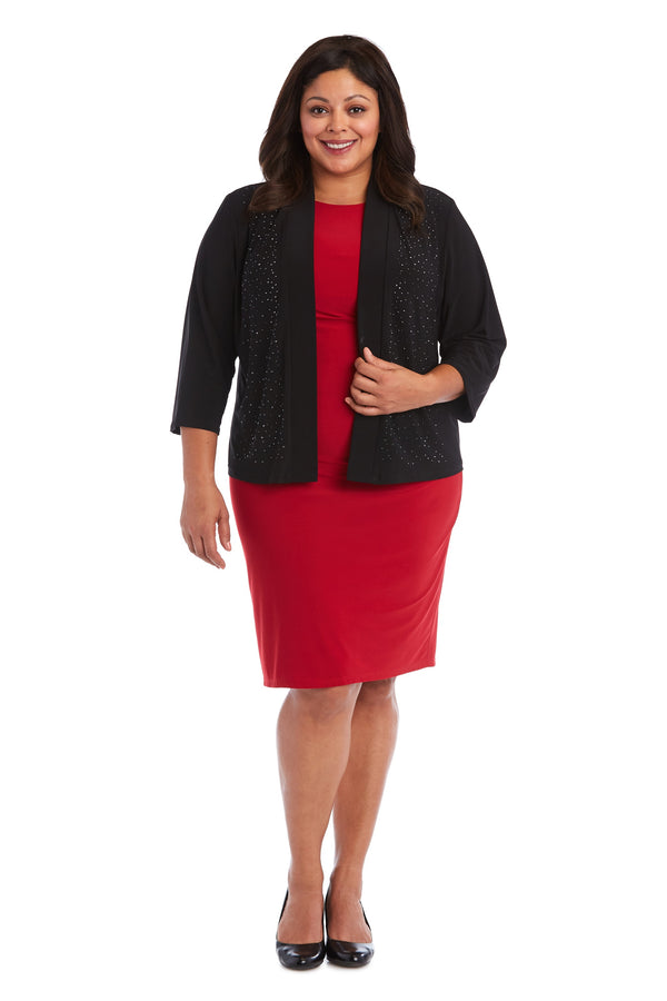 R&m Richards Beaded Coverup Jacket - Plus