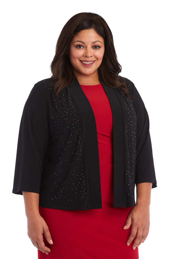 R&m Richards Beaded Coverup Jacket - Plus