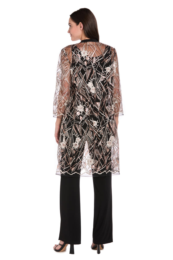 R&m Richards Beaded Embroidered Pantsuit