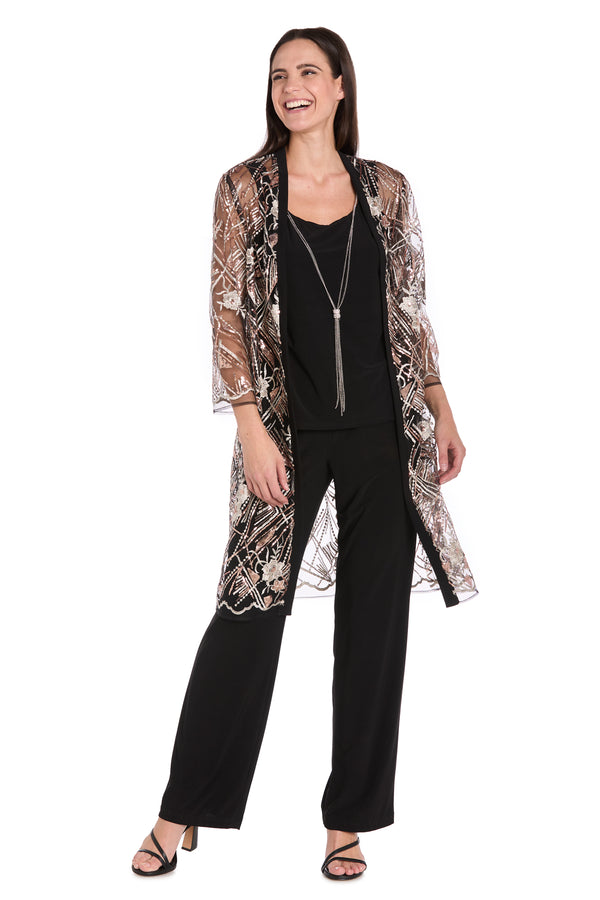 r&m richards Beaded Embroidered Pantsuit