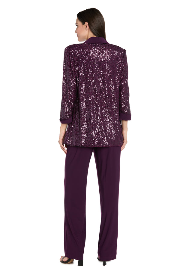 R&m Richards Beaded Jacket Set With Matching Pant