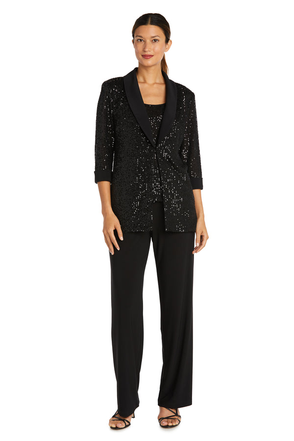 R&m Richards Beaded Jacket Set With Matching Pant