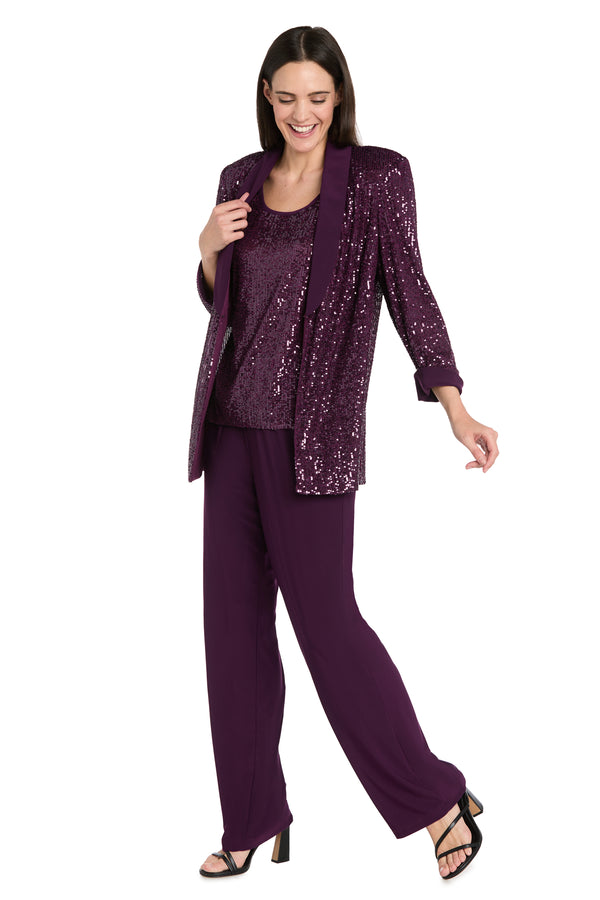 r&m richards Beaded Jacket Set with Matching Pant