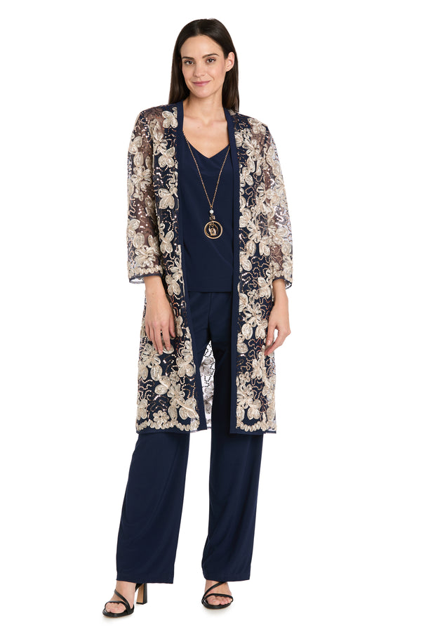 r&m richards Bloom 3D Floral Pant Suit