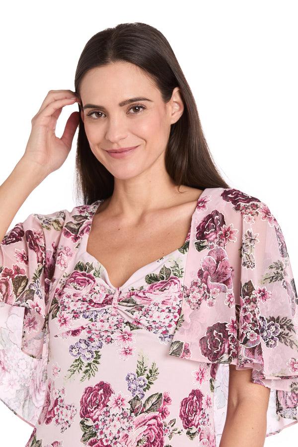 R&m Richards Blush Bloom Knee-Length Dress - Petite