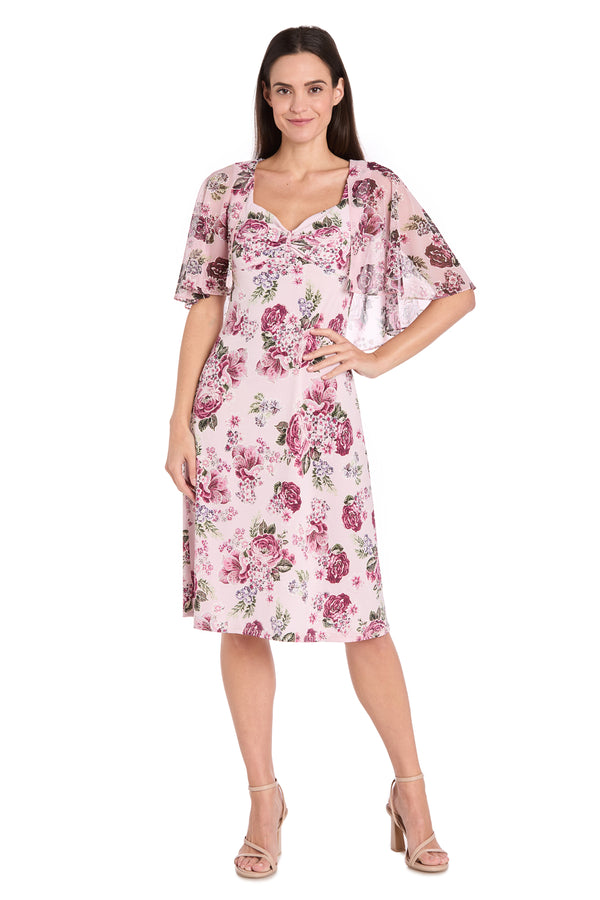 r&m richards Blush Bloom Knee-Length Dress - Petite