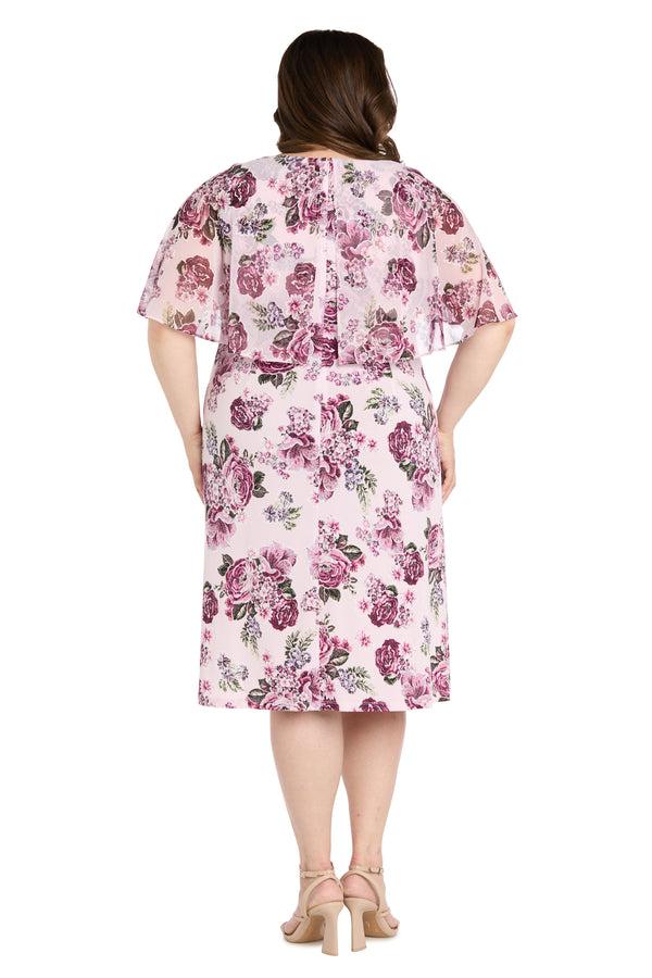 R&m Richards Blush Bloom Knee-Length Dress - Plus