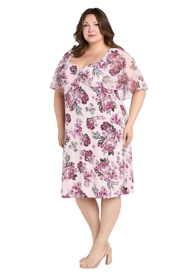 r&m richards Blush Bloom Knee-Length Dress - Plus