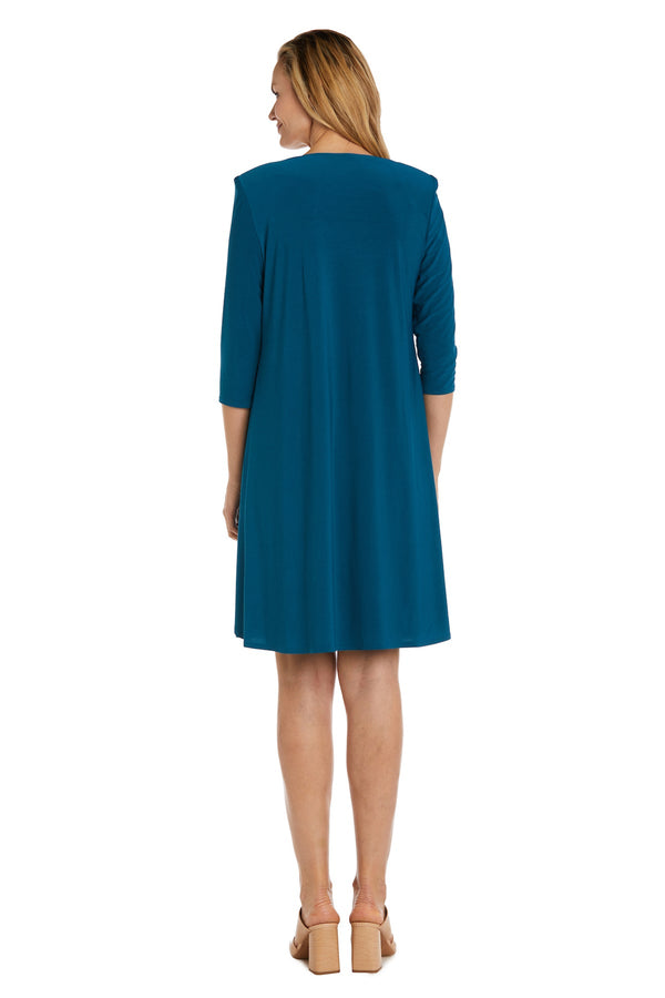 R&m Richards Bold Print Jacket Dress - Petite