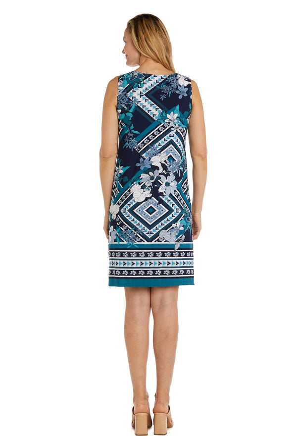 R&m Richards Bold Print Jacket Dress - Petite