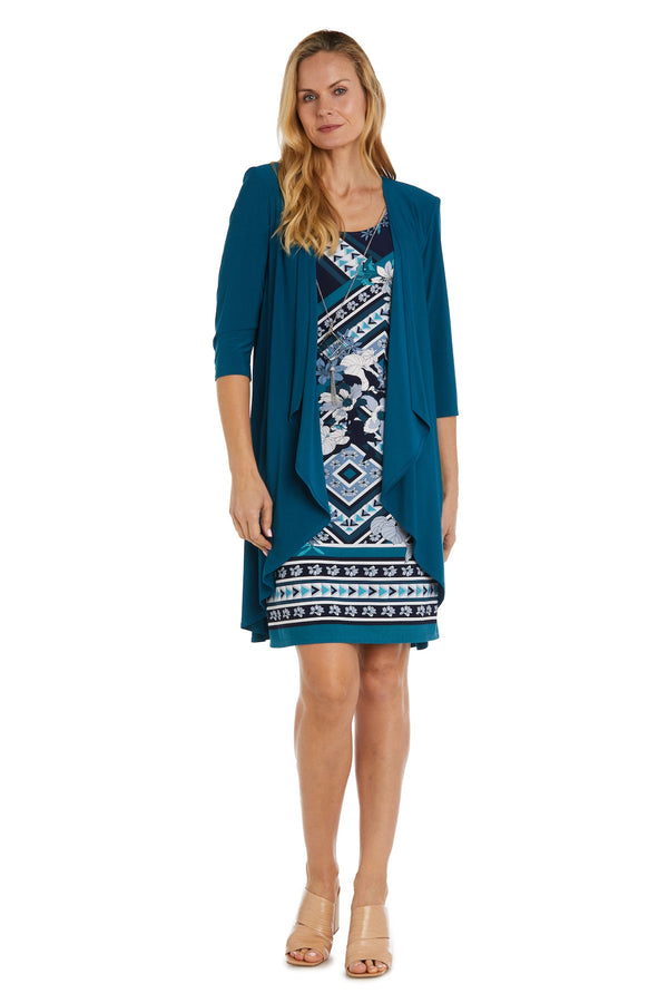 r&m richards Bold Print Jacket Dress - Petite