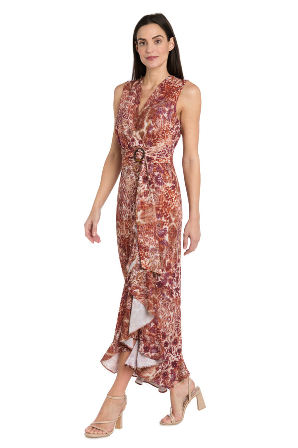 R&m Richards Bronze Aura Maxi Dress