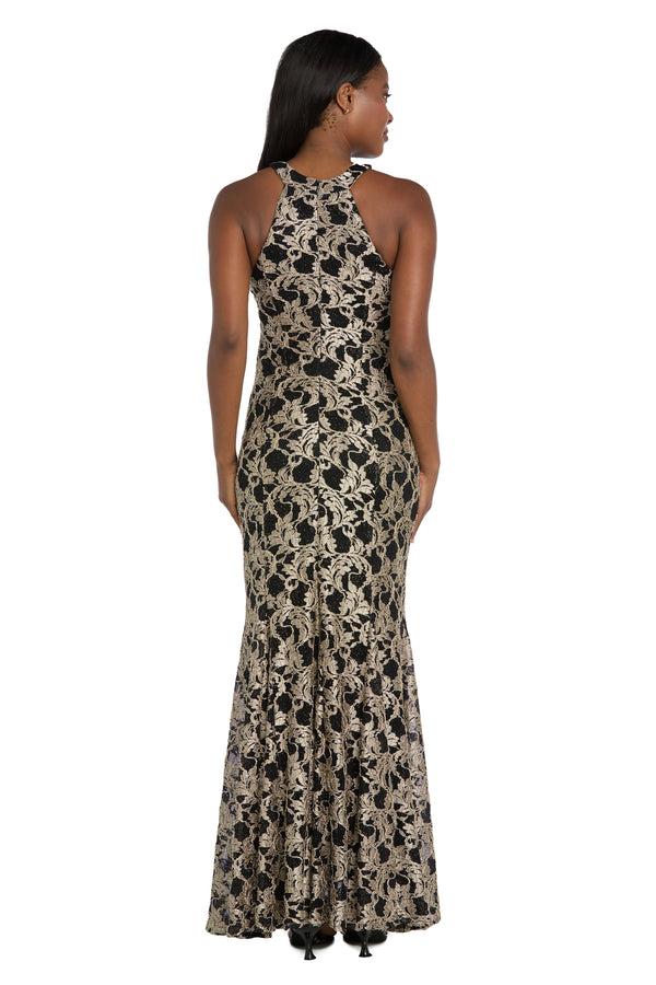 R&m Richards Cambri High Neck Gown