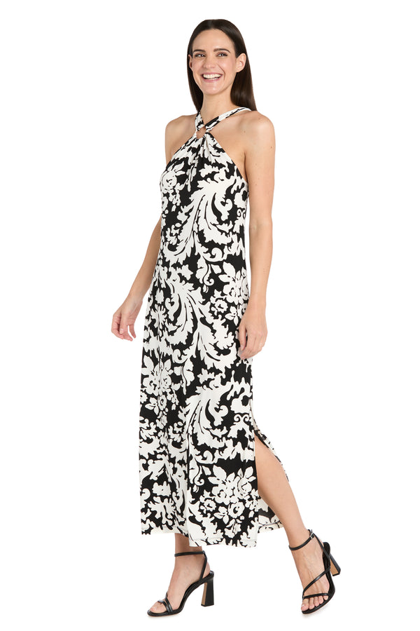 R&m Richards Chic Halter Maxi Dress