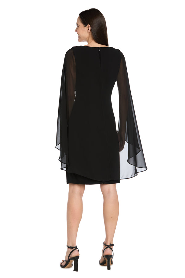 R&m Richards Chiffon Duster Cape Dress