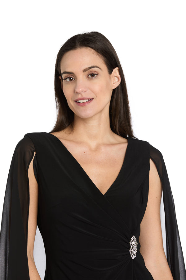 R&m Richards Chiffon Duster Cape Dress