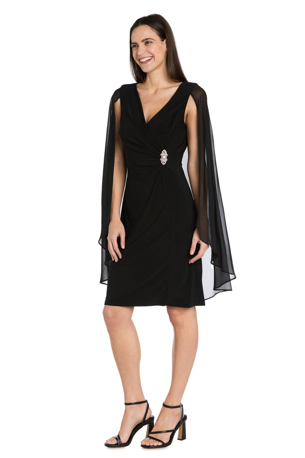 R&m Richards Chiffon Duster Cape Dress