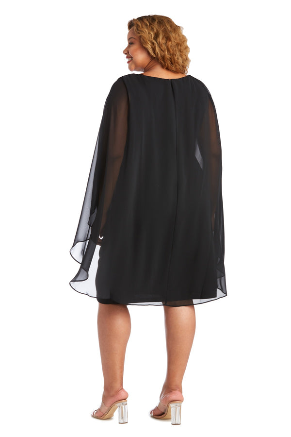 R&m Richards Chiffon Duster Cape Dress - Plus