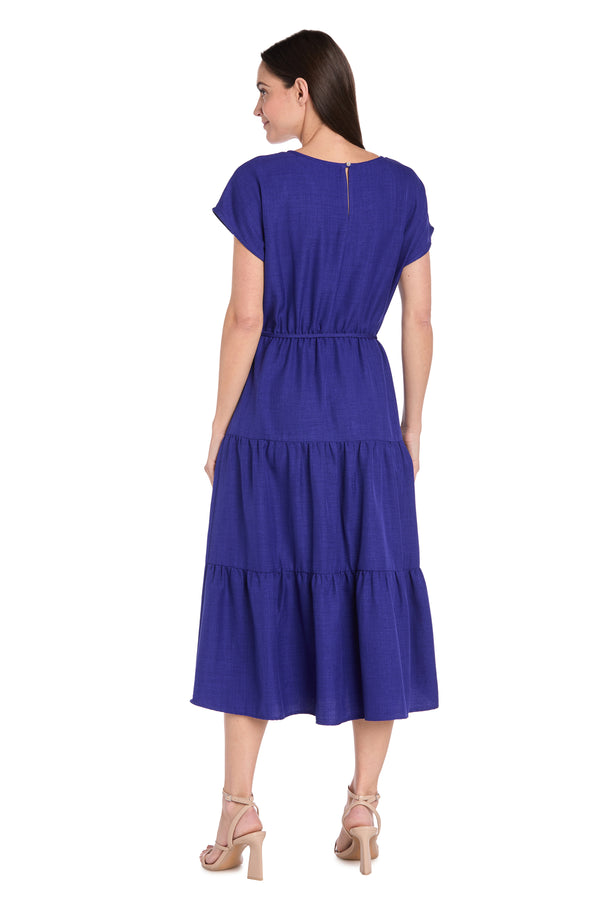 R&m Richards Coastal Drift Linen Dress