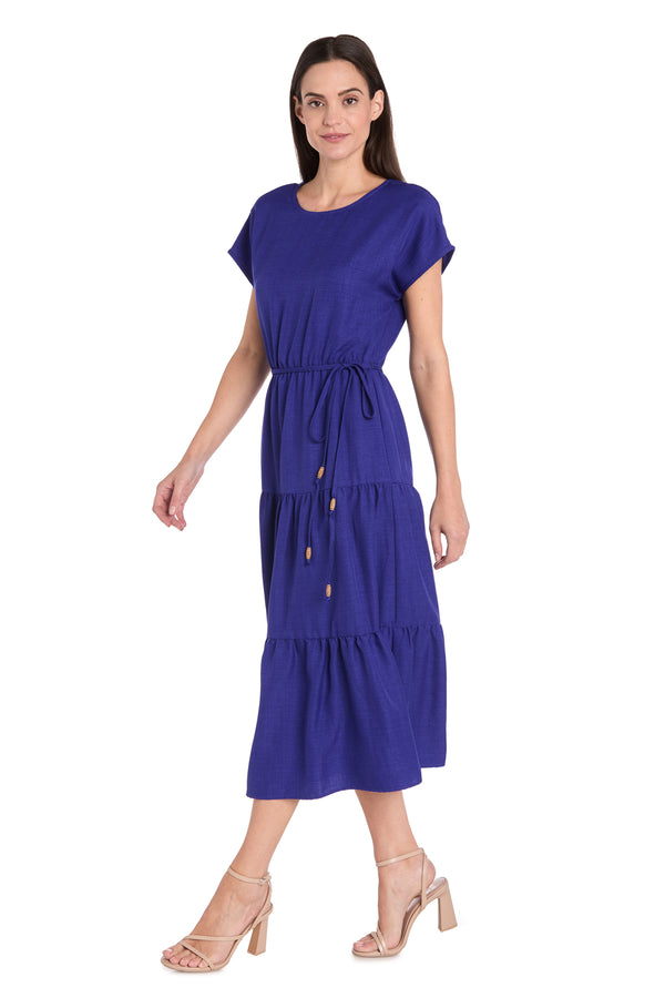 R&m Richards Coastal Drift Linen Dress