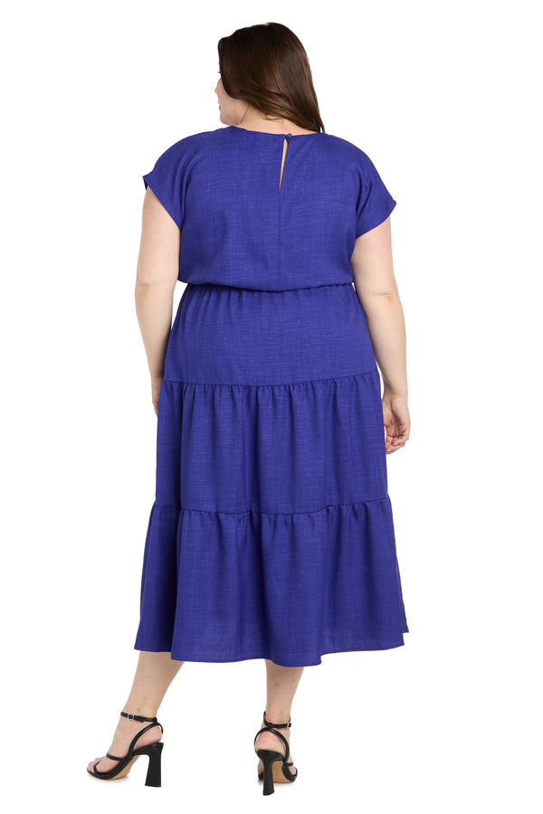 R&m Richards Coastal Drift Linen Dress - Plus