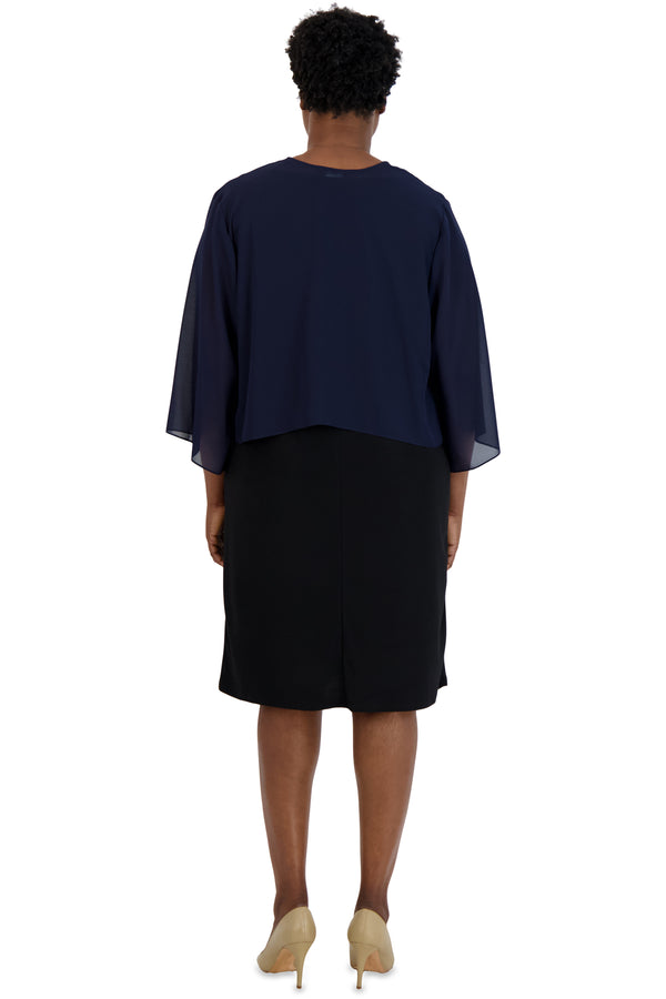 R&m Richards Cropped Scarf Hem Coverup - Plus