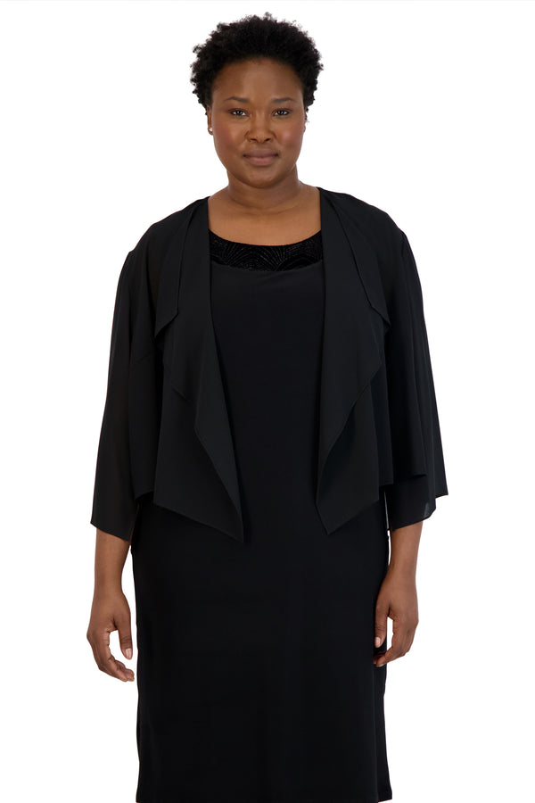 R&m Richards Cropped Scarf Hem Coverup - Plus