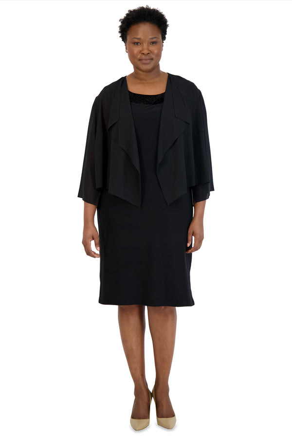 r&m richards Cropped Scarf Hem Coverup - Plus