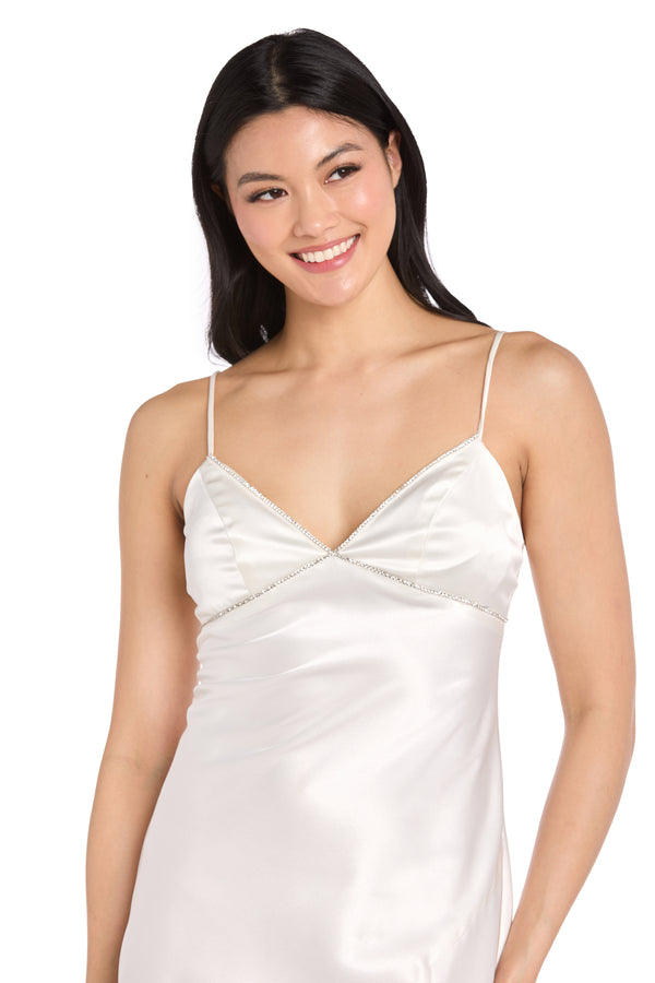 R&m Richards Dainty Desire Satin Mini Dress