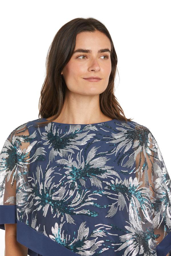 R&m Richards Denim Asymmetrical Poncho