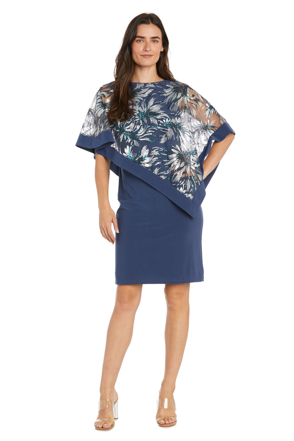 r&m richards Denim Asymmetrical Poncho