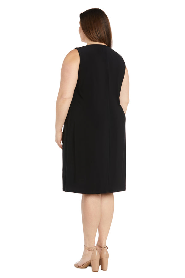 R&m Richards Embroidered Sequin Jacket Dress - Plus