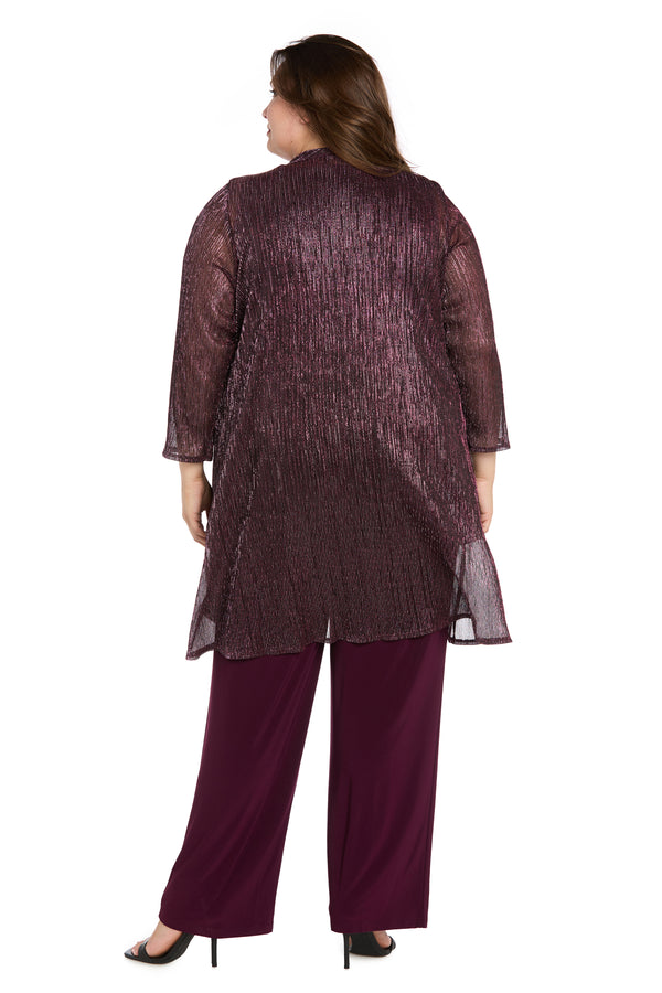 R&m Richards Festival Crinkle Duster Pant Set - Plus