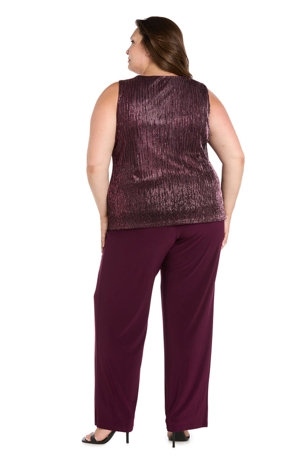R&m Richards Festival Crinkle Duster Pant Set - Plus